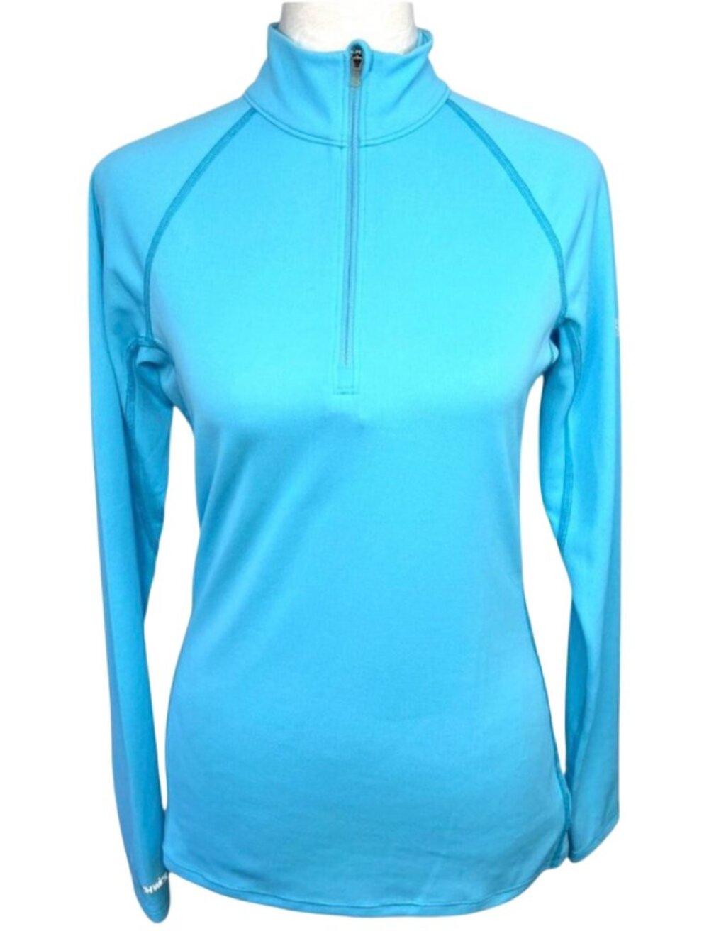 Eastern Mountain Sports Pullover Turquoise Blue Quarter Zip Size XS